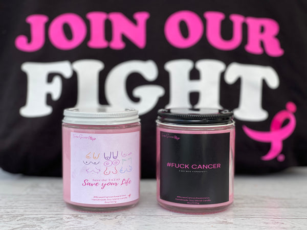 Breast Cancer Candles 8oz